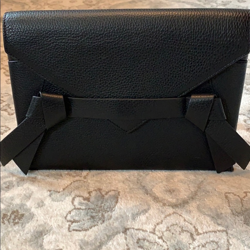 BCBGMaxAzria Brand NWT Black Leather Clutch